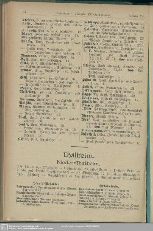 Thalheim (Obert-Talheim; Nieder-Thalheim)