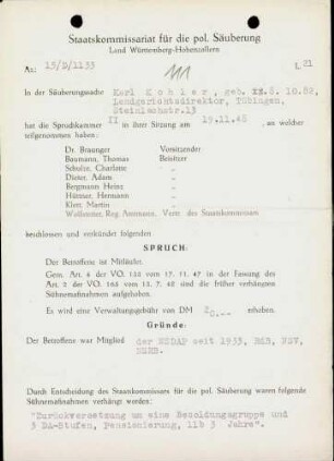 Kohler, Karl