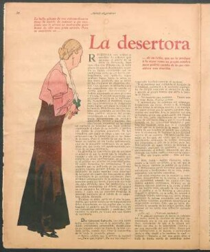 La desertora : Novela corta por Anibal Ravagnan
