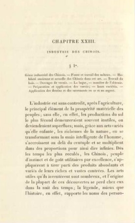 Chapitre XXIII. Industrie des chinois