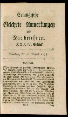 XXXIV. Stück