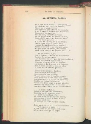 La leyenda patria.