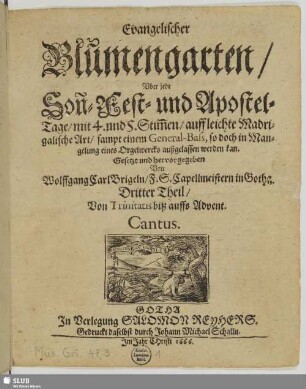 3: Dritter Theil : Von Trinitatis biß auffs Advent