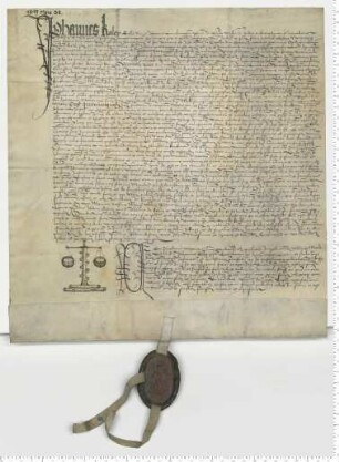 Johannes Koller, Propst zu St. Johannis, transsumiert eine Präsentation vom 23. des Monats und besetzt eine Vikarie am Kreuzaltar der Gertrudenkapelle. Notar Theod. Wegener [lat].