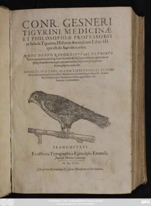 3: Qui est de Avium natura : Adiecti Sunt Ad Calcem Libri Indices Alphabetici decem ...