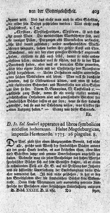 Apparatus ad libros symbolicos ecclesiae lutheranae.