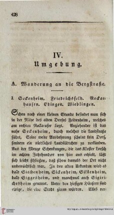 IV: Umgebung