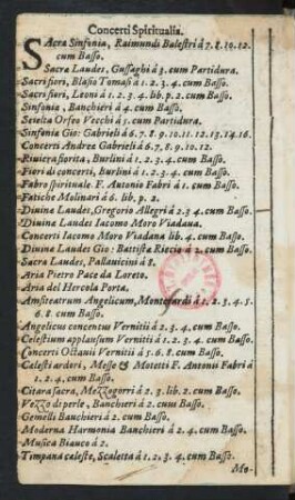 Concerti Spiritualia.