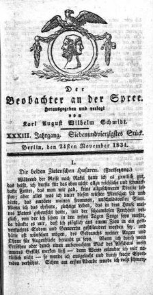 47. Stueck, 24. November 1834