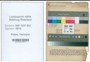 Entnazifizierung Hermann Peters , geb. 04.01.1909 ()