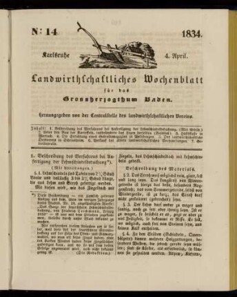 No 14. 4. April. 1834