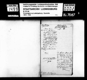 Stiftungssachen: Grundabgabenablösungen, Oberamt Maulbronn