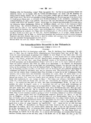 Der heimatkundliche Unterricht in der Volksschule : (Fortsetzung)