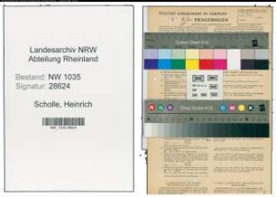 Entnazifizierung Heinrich Scholle , geb. 11.09.1919 (Ingenieur)