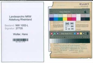 Entnazifizierung Hans Wolter , geb. 04.11.1897 (Rechtsanwalt)