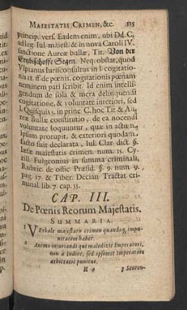 Cap. III. De poenis reorum maiestatis.