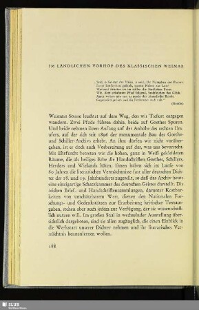 Im Ländlichen Vorhof Des Klassischen Weimar