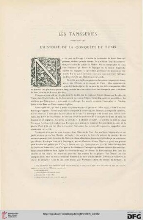 1: Les tapisseries représentant l'histoire de la conquête de Tunis