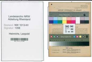 Entnazifizierung Leopold Heinrichs , geb. 20.10.1909 (Buerovorsteher)