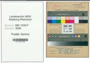 Entnazifizierung Gertrud Pradelt , geb. 12.02.1901 (Angestellte)