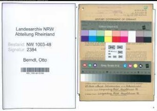 Entnazifizierung Otto Berndt , geb. 01.08.1897 (Kreisinspektor)