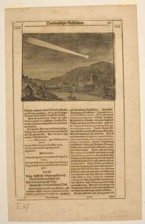 Komet über Heidelberg im Jahr 1618