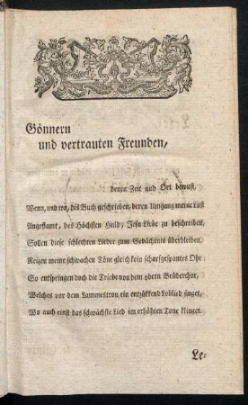 Gönnern und vertrauten Freunden,[...]