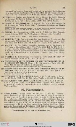 16. Manuskripte (Nr. 657-660)