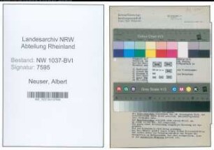 Entnazifizierung Albert Neuser , geb. 02.05.1887 ()