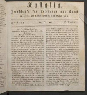 Ausgabe vom 5. April 1832.