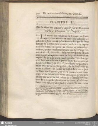 Chapitre LI. De la fonte des Mines d'argent par le Fourneau courbe à Schemnitz en Hongrie