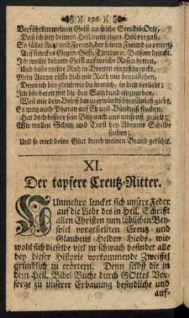 XI. Der tapfere Creutz-Ritter.