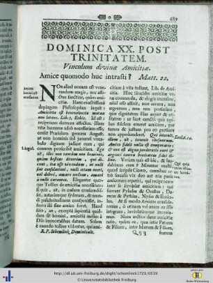 Dominica XX. post Trinitatem.