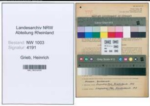 Entnazifizierung Heinrich Grieb , geb. 09.10.1896 (Techn.Betr.Angestellter)