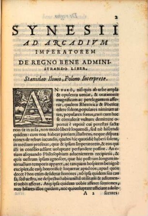 Synesii De regno bene administrando : ad Arcadium imperatorem liber