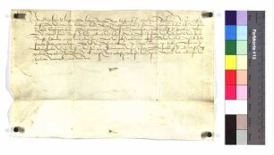 Lehenrevers des Reichserbschenken Georg, Herrn zu Limpurg, gegen Propst Albrecht I. von Ellwangen um den Mantel an dem Schloss zu Schmidelfeld und den Hof Zimmerberg