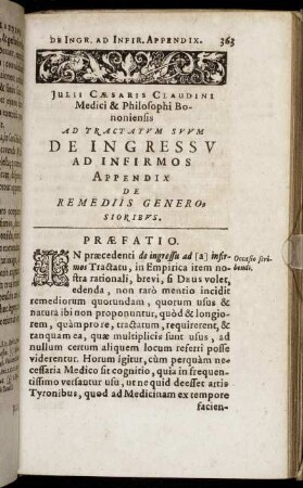Appendix De Remediis Genero.