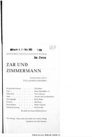 Zar und Zimmermann