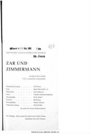 Zar und Zimmermann