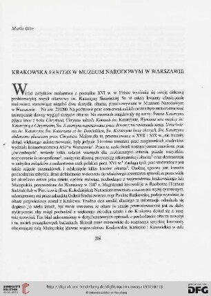 36: Krakowska "Vanitas" w Muzeum Narodowym w Warszawie