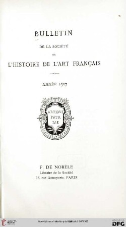 Bulletin de la Société de l'Histoire de l'Art Français