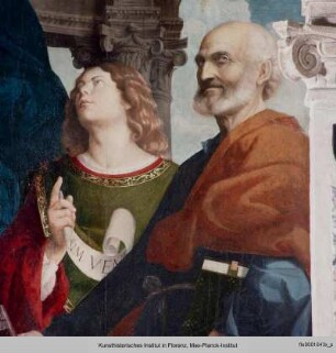 Thronende Madonna mit Heiligen