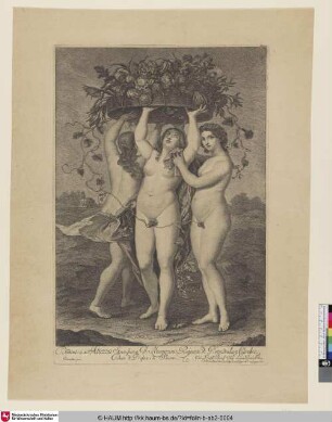 [Die drei Grazien mit Blumenkorb]