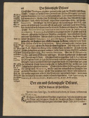 Der ein und siebentzigste Discurs - Der achtzigster Discurs