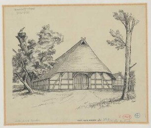 Hille (Kreis Minden): Hof Dreierskrug. Haupthaus (Schaubild)