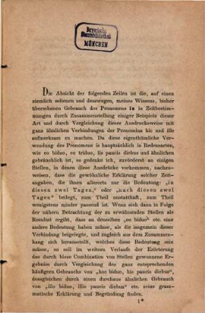 Programm des Großh. Lyceums zu Freiburg im Breisgau : als Einladung zu d. öffentl. Prüfungen, 1861, Beil.