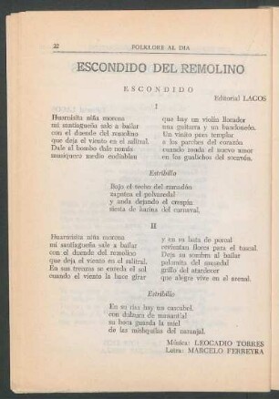 Escondido del remolino : Escondido. - Editorial Lagos