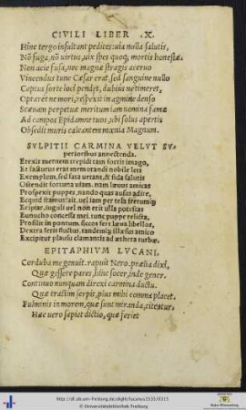 Sulpitii Carmina Velut Superioribus annectenda