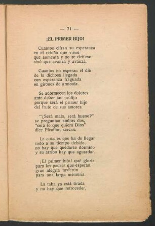 ¡El primer hijo!