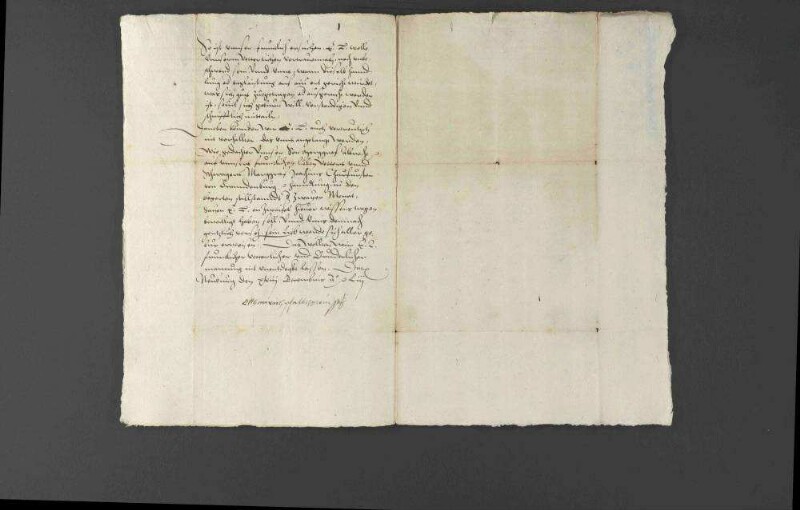 Pfalzgraf Ottheinrich benachrichtigt Herzog Christoph von Württemberg über die Verhandlungen zwischen Kaiser Ferdinand I. und Markgraf Albrecht II. Alcibiades von Brandenburg-Kulmbach.